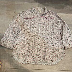 RYAN MICHAEL WOMENS WESTERN SNAP BUTTON SHIRT XL